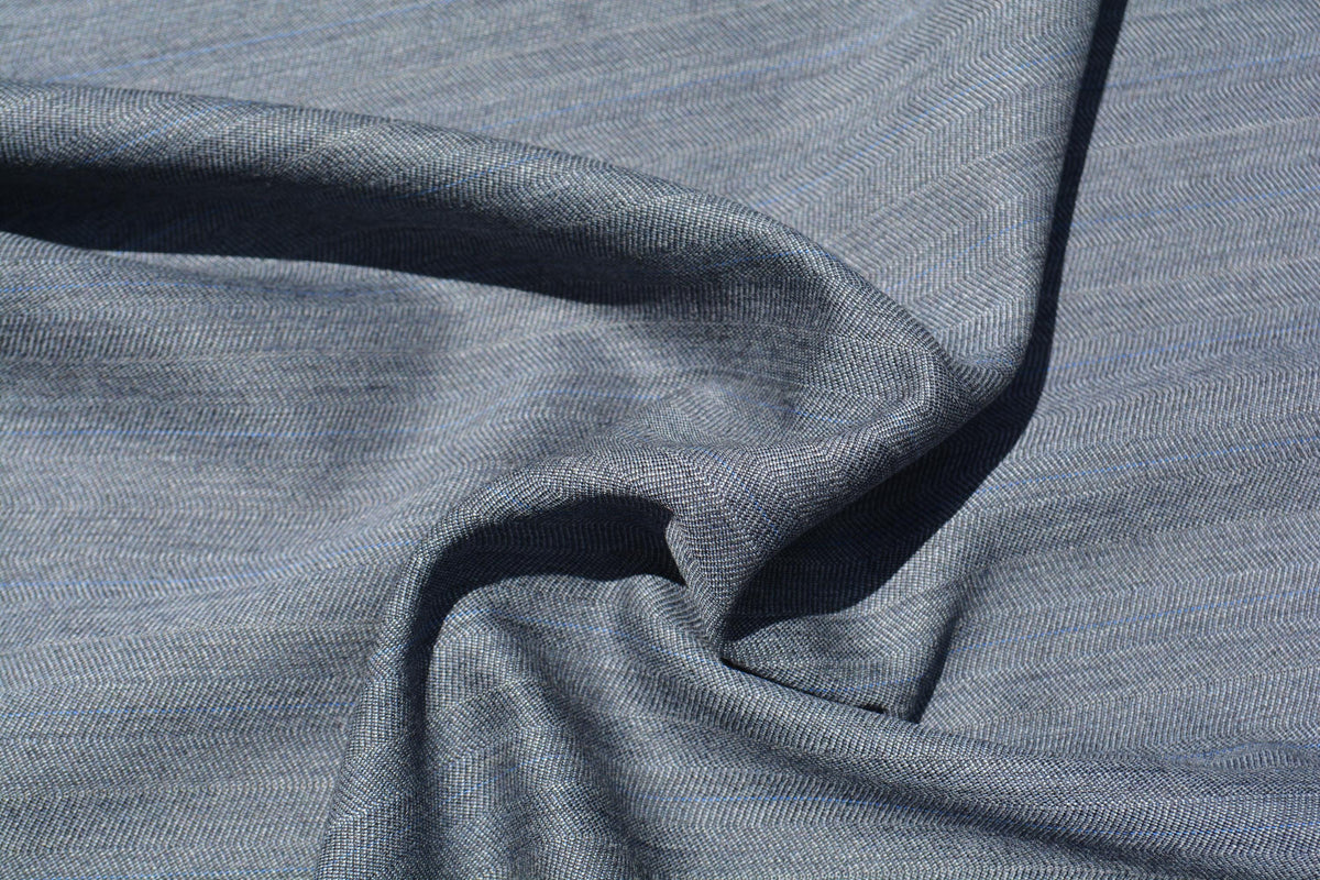 British Cashmere Super 120s Wool Suiting Fabric | Herringbone | Made In England | By the Yard