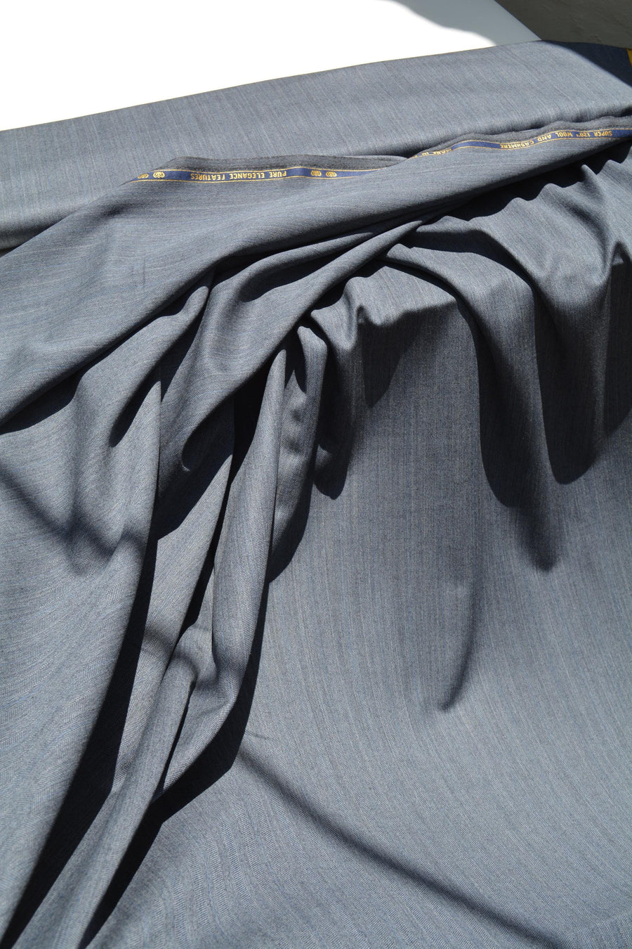 British Cashmere Super 120s Wool Suiting Fabric | Herringbone | Made In England | By the Yard