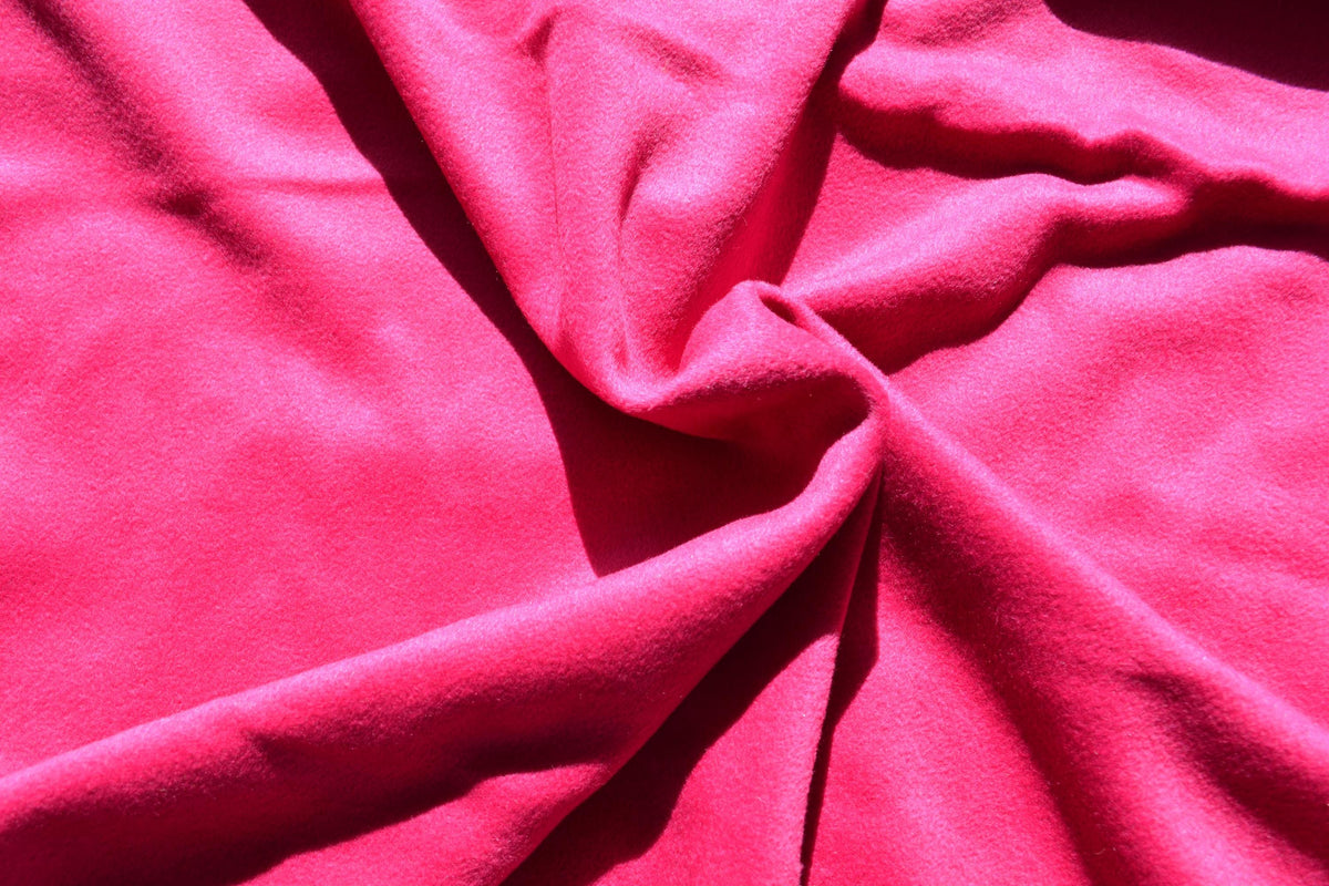 Designer Pink brushed | 100% wool | Brushed Wool | Designer Deadstock | By the 1/2 Yard