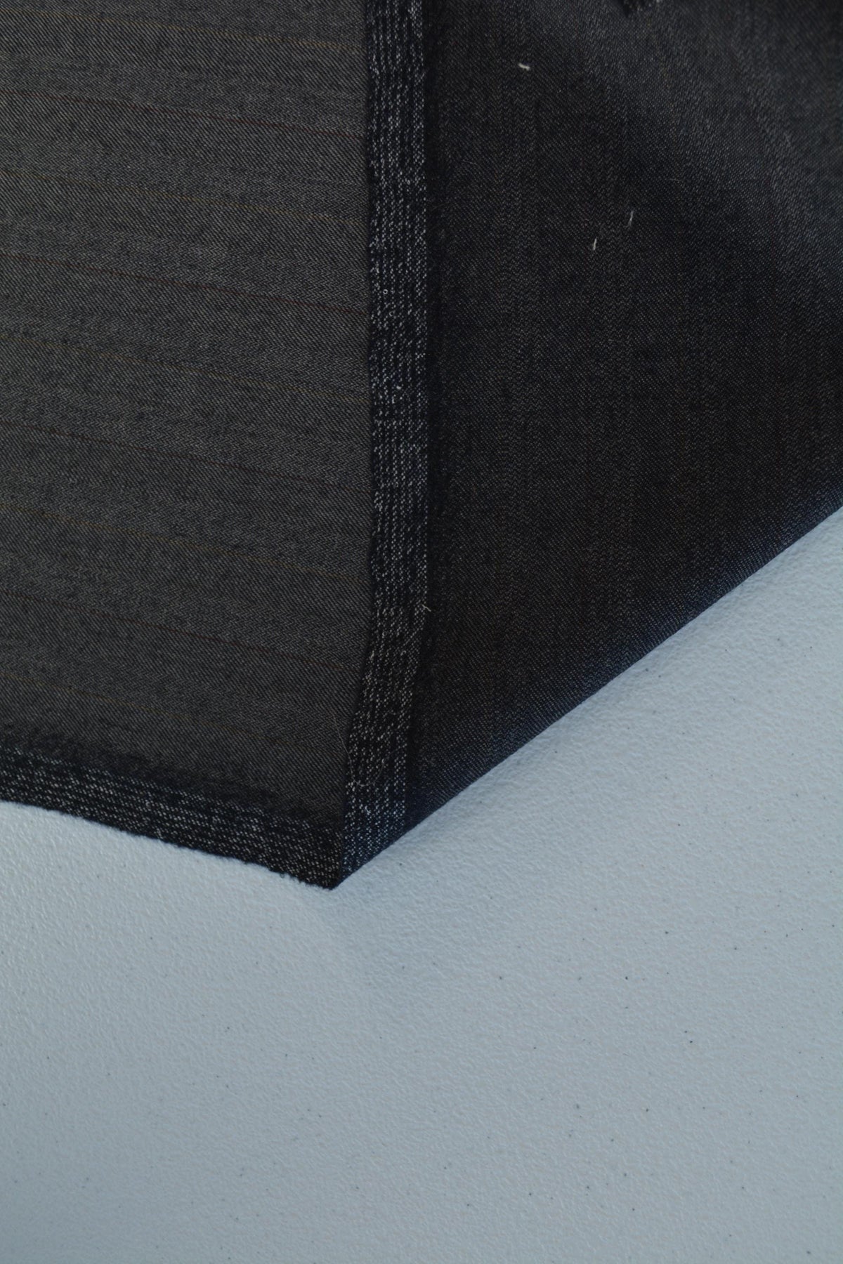 Gray Wool Twill Suiting Fabric with Thin Yellow and Red Stripes Designer Jacket and Trouser Cloth 61 Inch Wide | By the 