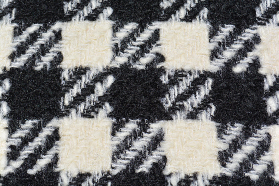Winter Designer Wool Tweed Checkered Fabric | 100% Designer Wool, 59" Wide | Luxury Suiting, Jackets, Coats, Apparel Fabric