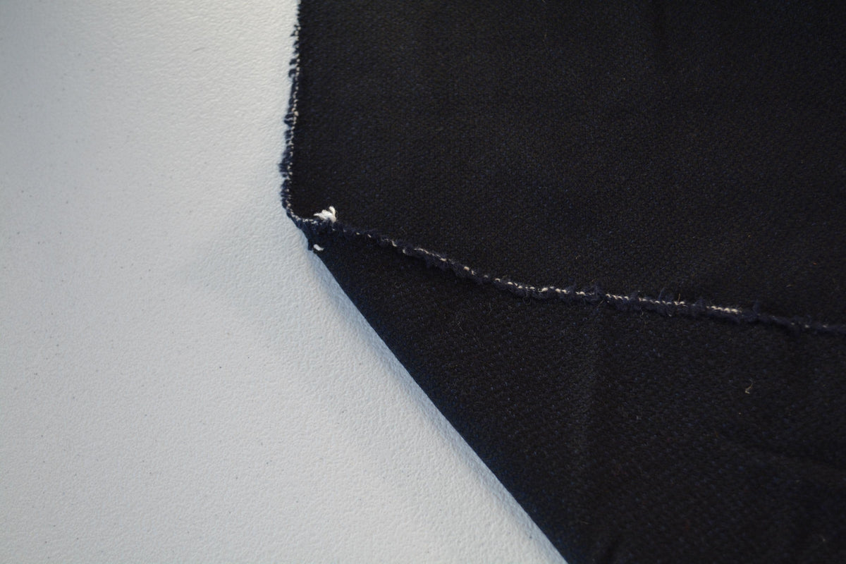 Cashmere Wool Fabric | Navy | Designer Fabric Yardage |By the Yard