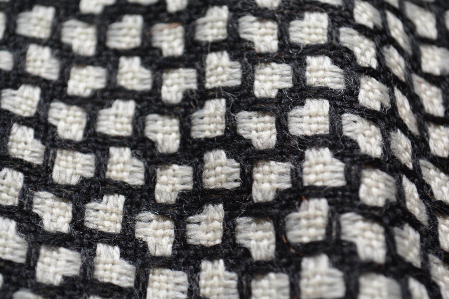 Designer Black White checkered | 100% wool | Wool Suiting | Designer Deadstock |By the Yard