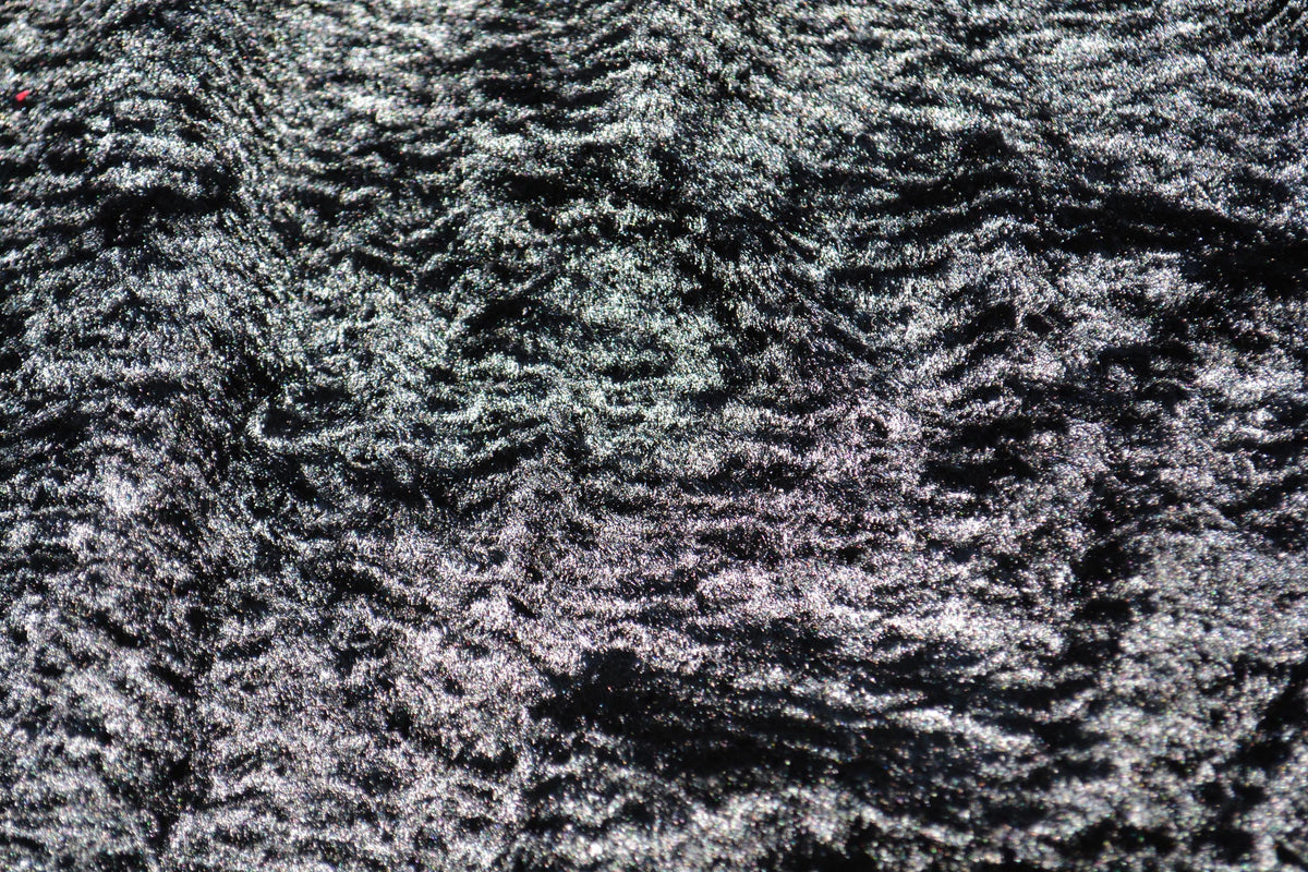 Black wavy Heavyweight Textured Fabric | Designer Deadstock Yardage |By the Yard