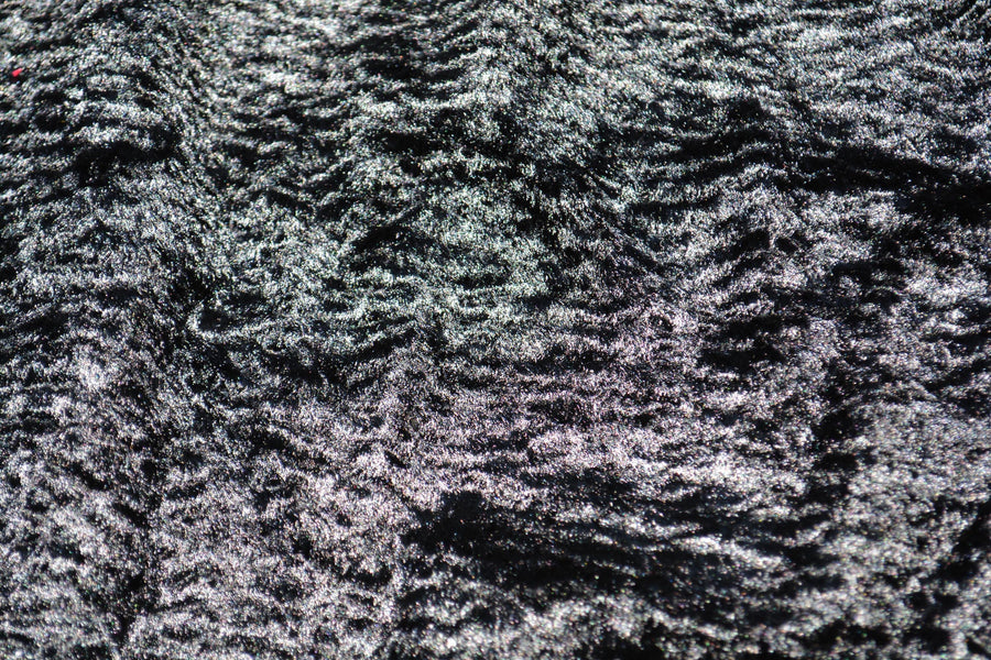 Black wavy Heavyweight Textured Fabric | Designer Deadstock Yardage |By the Yard