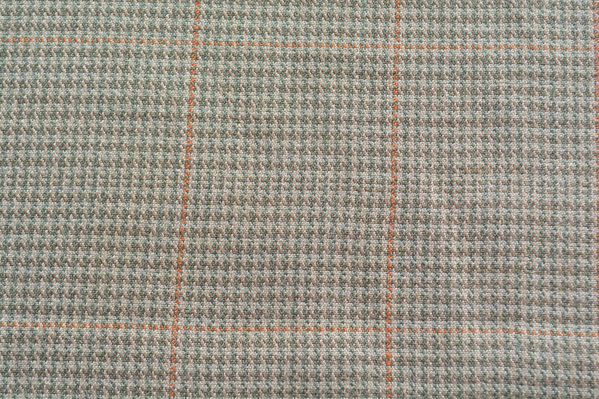Houndstooth Wool Fabric | Beige | Luxury Designer Textile |By the Yard