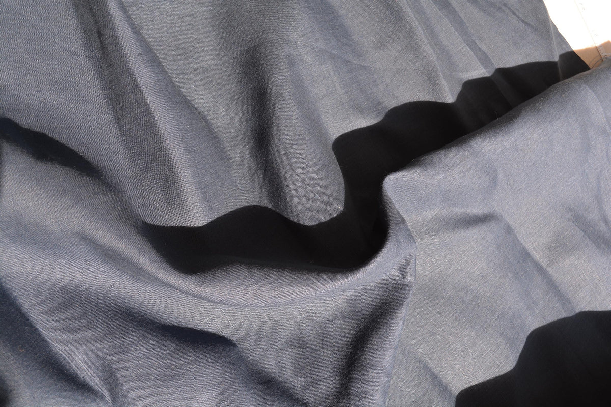 Navy | 100% linen | Linen | Designer Deadstock | *By the 1/2 Yard*