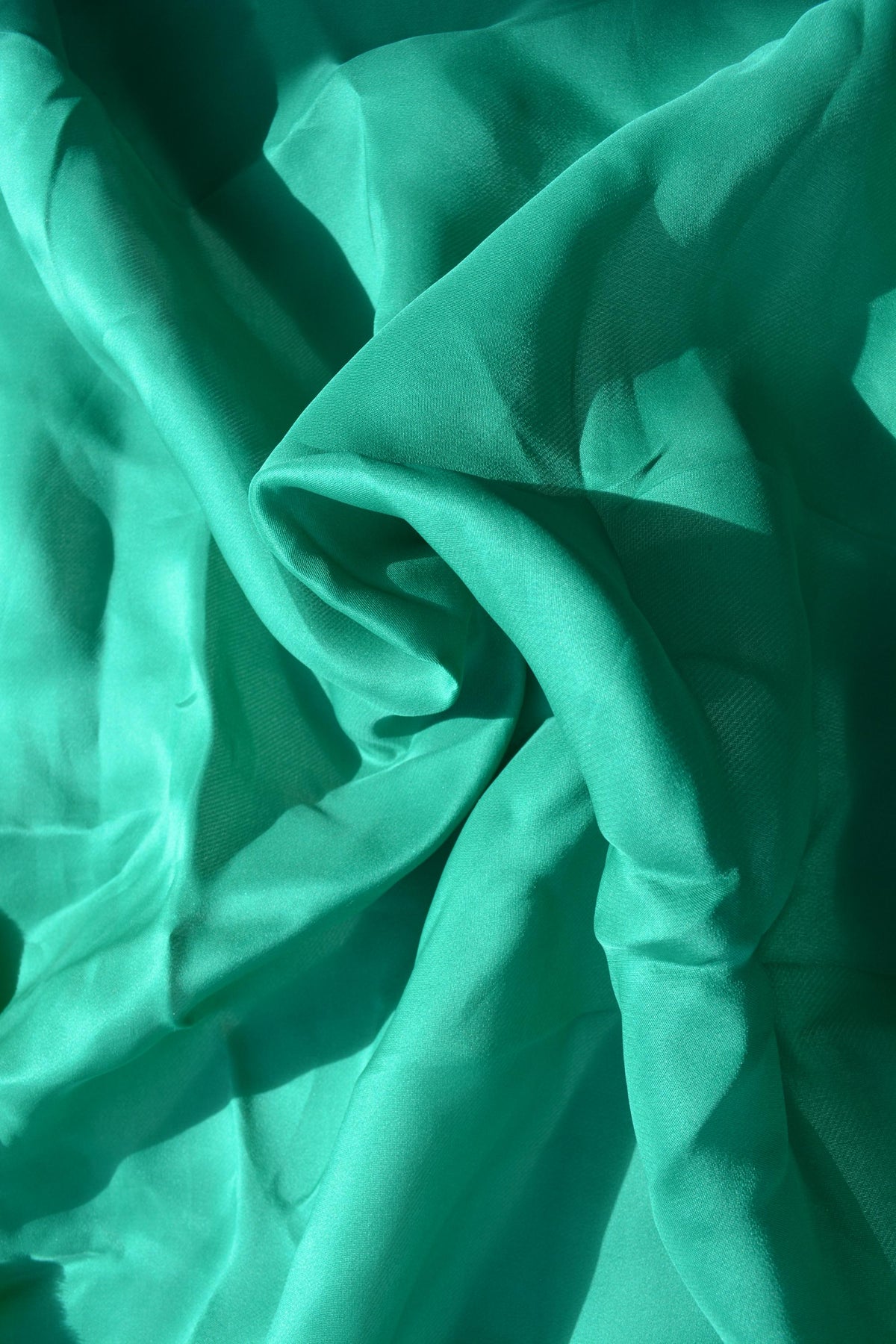 Green | 100% silk | Silk Gazar | Designer Deadstock | *By the 1/2 Yard*