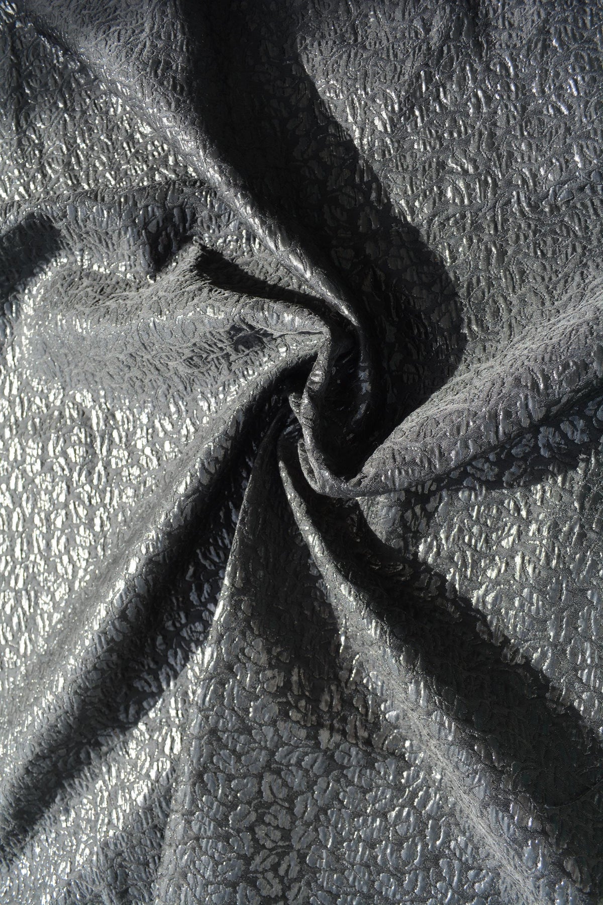 Black | 100% polyester | Embroidered Fabric | Designer Deadstock | By the Yard