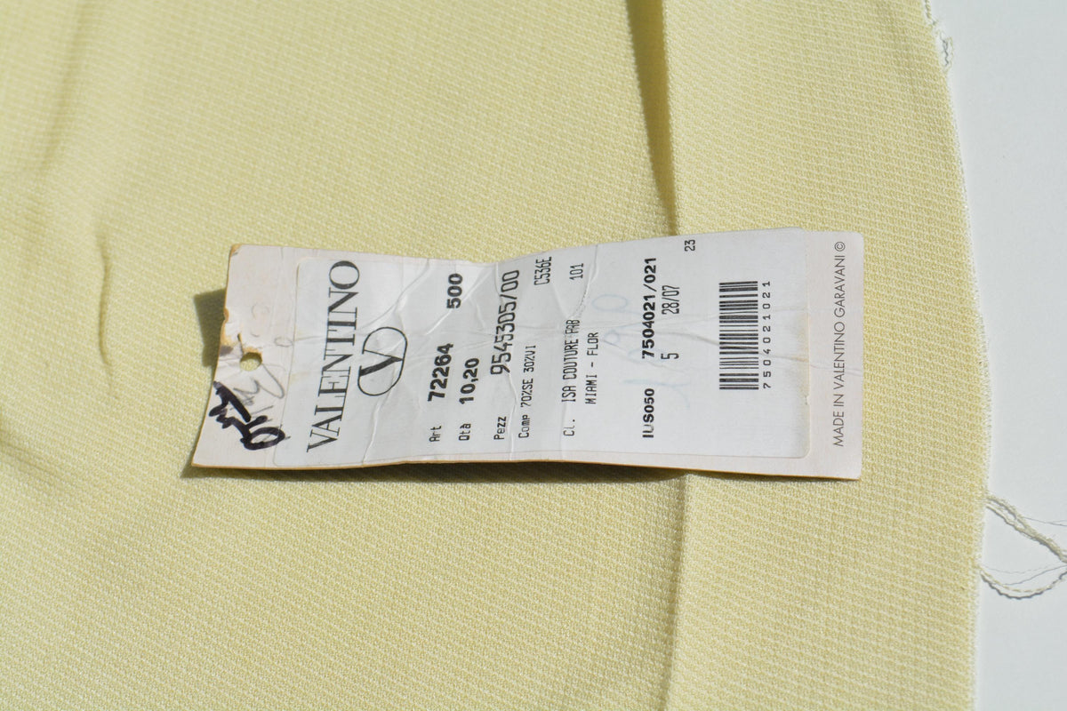 Designer Silk Viscose Faille Crepe Twill Fabric | Butter Yellow | Luxury Dressmaking & Couture Sewing | By the Yard
