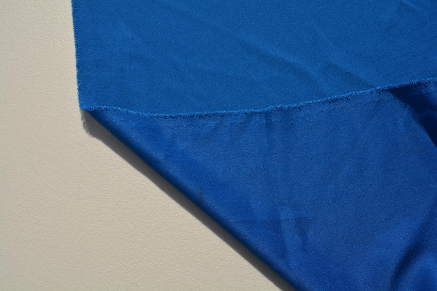 Blue | 100% silk | Heavyweight Silk Crepe | Designer Deadstock | By the Yard