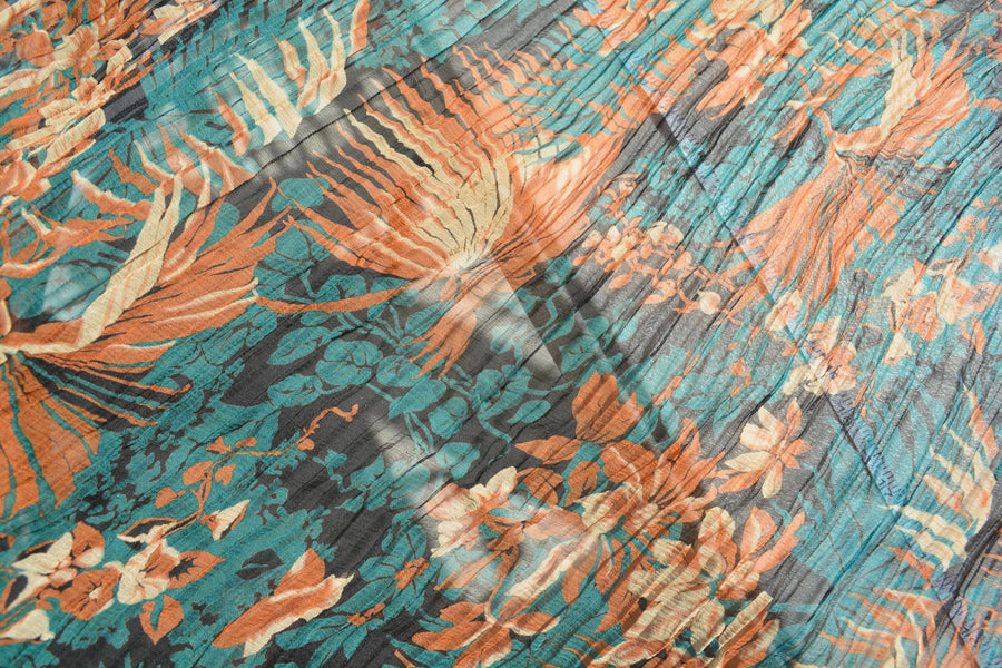 Crinkle chiffon | 100% silk | Silk Crinkle Chiffon | Designer Deadstock | By the Yard
