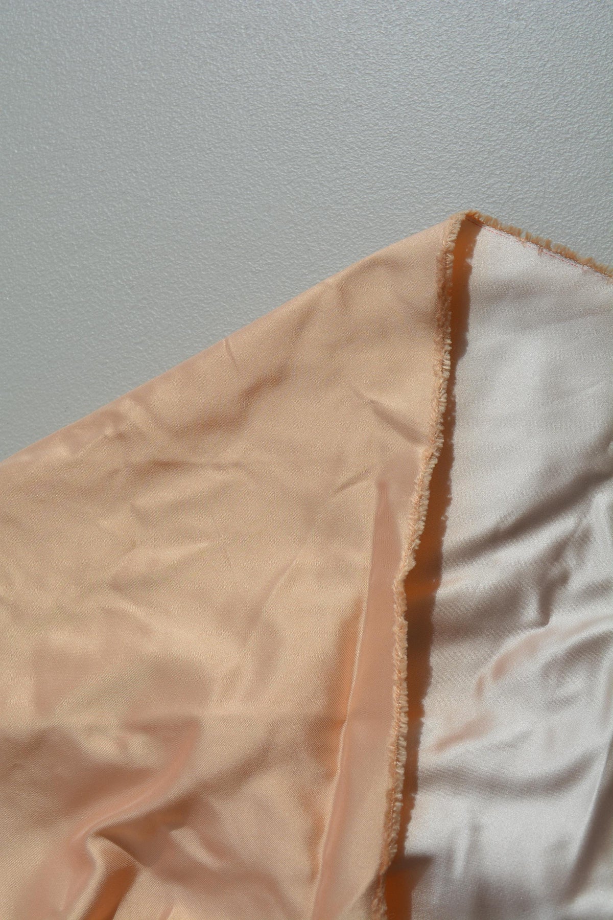 Very light peach | 100% silk | Duchess Satin | Designer Deadstock | By the Yard