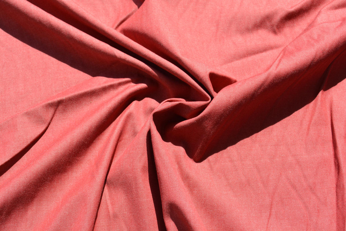 Red cotton-cashmere blend Brocade Fabric | Designer Deadstock | *By the 1/2 Yard*