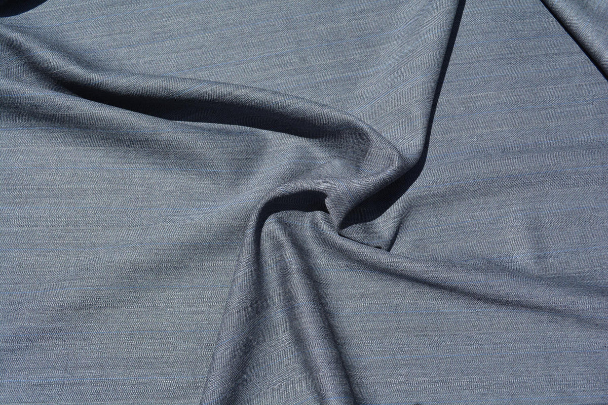 British Cashmere Super 120s Wool Suiting Fabric | Herringbone | Made In England | By the Yard