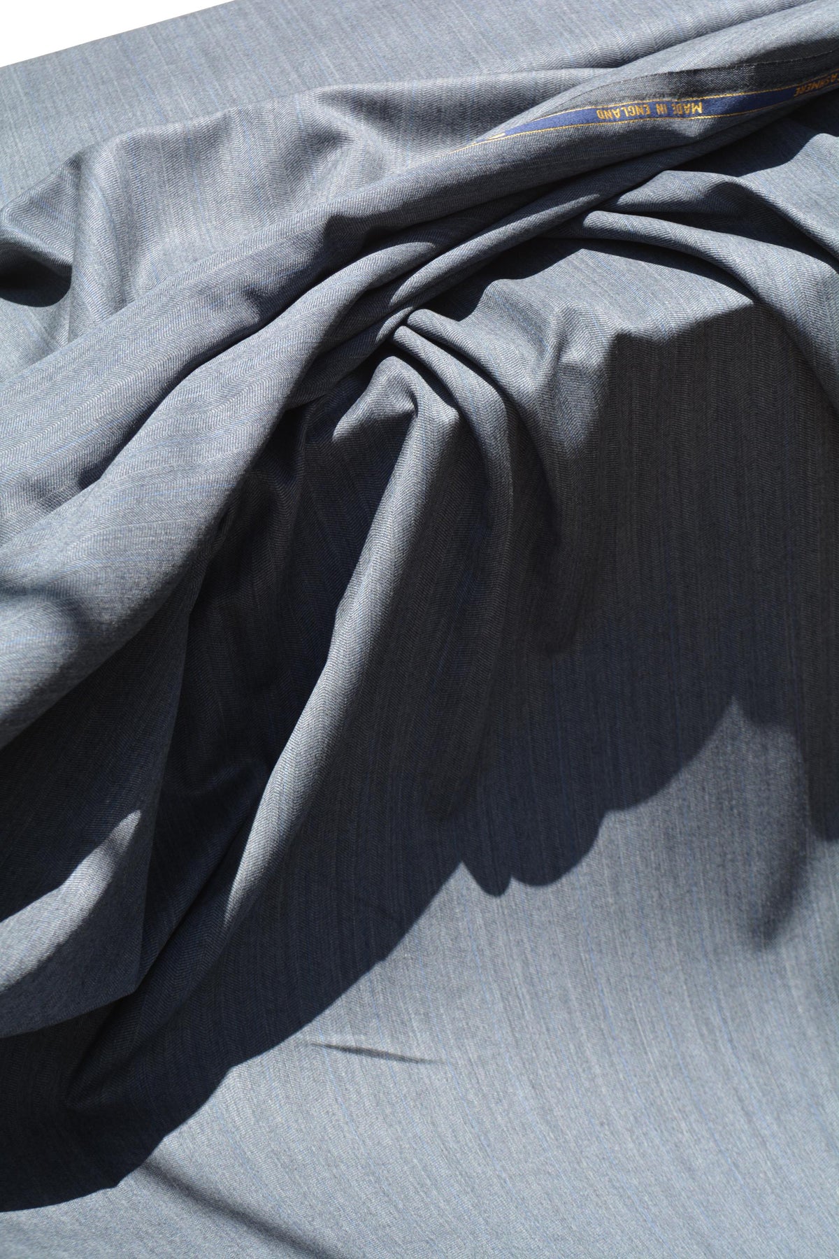 British Cashmere Super 120s Wool Suiting Fabric | Herringbone | Made In England | By the Yard
