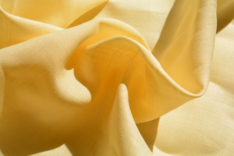Light yellow | 100% linen | Linen | Designer Deadstock | By the Yard