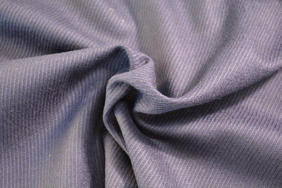 Wool Gabardine Twill Fabric | Navy Coating, Jacketing | Designer Fabric Yardage |By the Yard