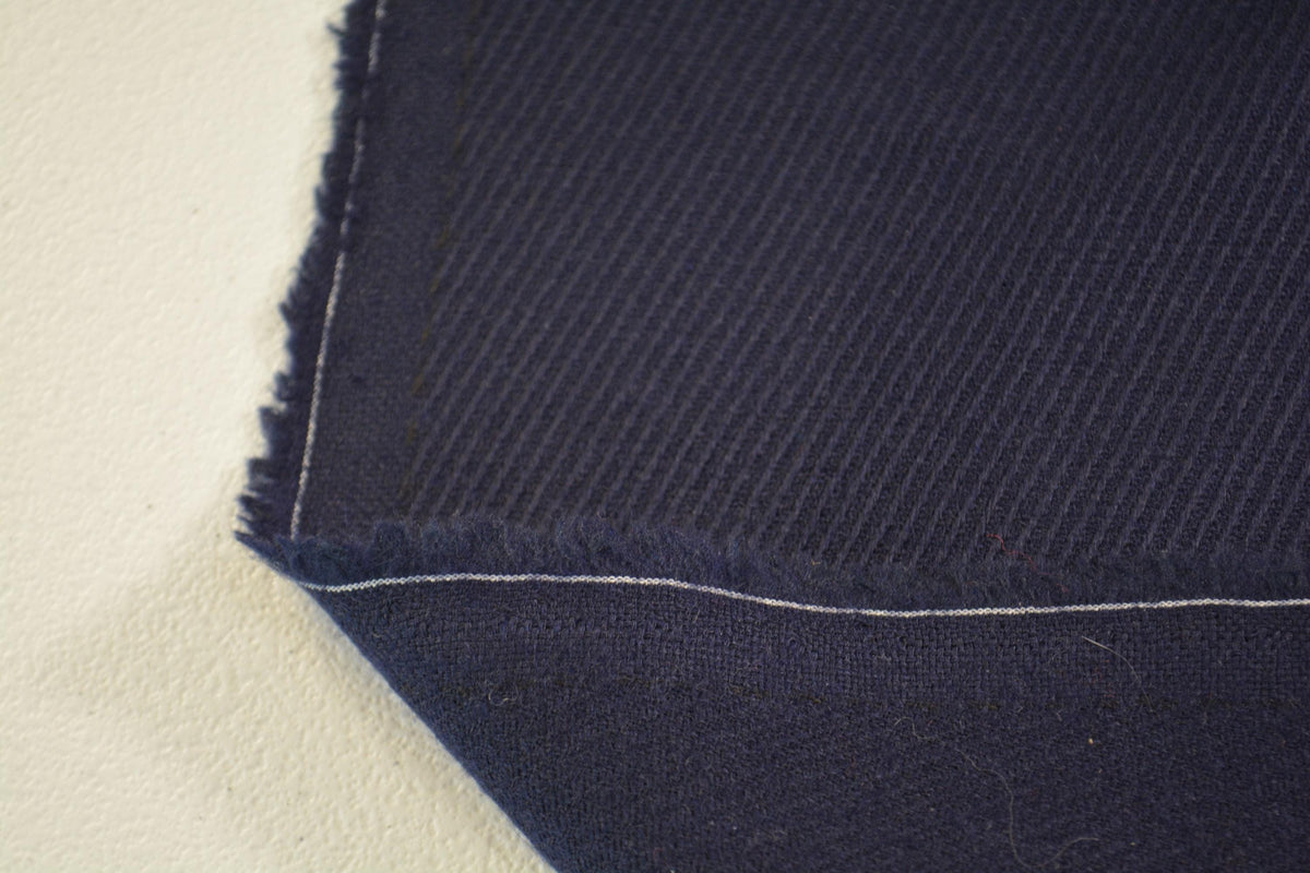 Wool Gabardine Twill Fabric | Navy Coating, Jacketing | Designer Fabric Yardage |By the Yard