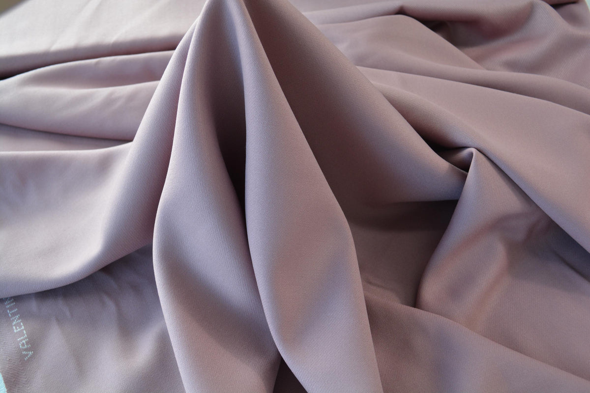 Designer Miss V Light Mauve Wool Fabric Designer Apparel and Suiting Material 60 Inch Wide | By the Yard