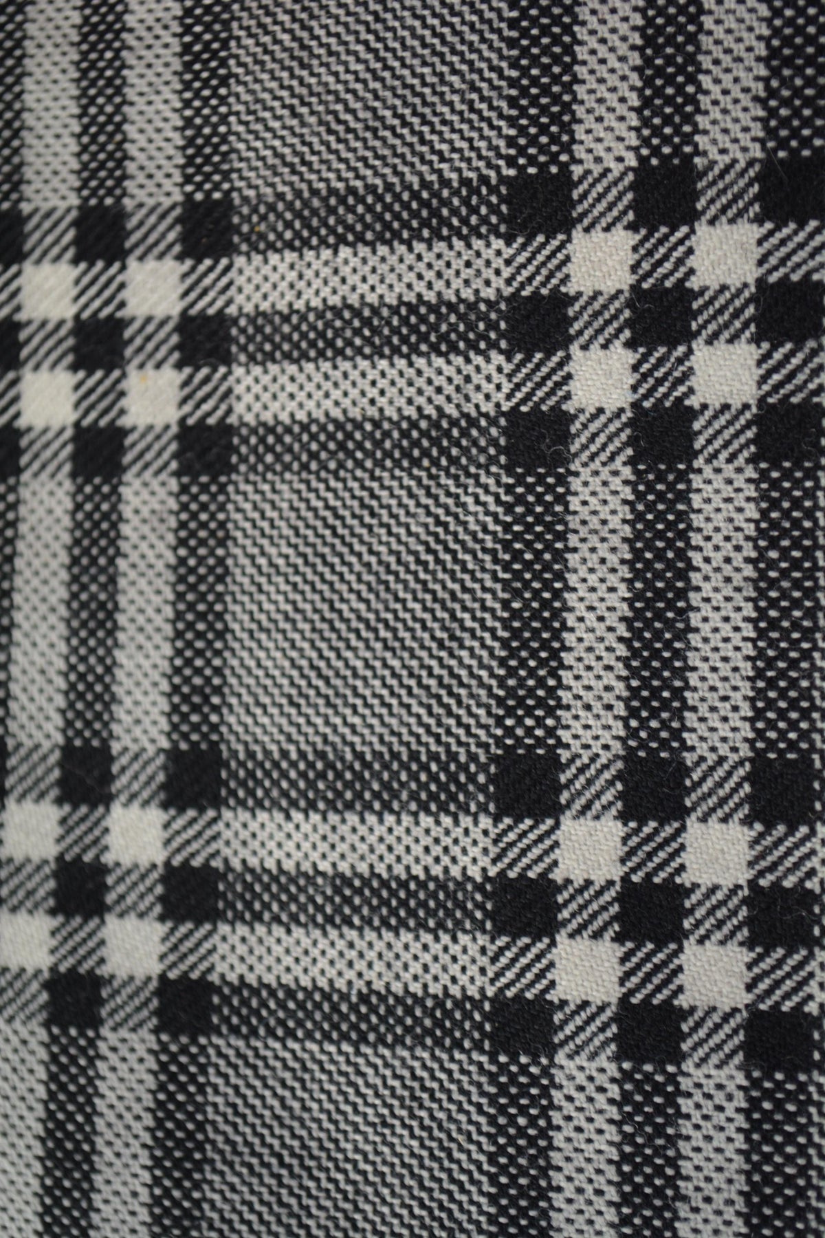 European Pure Wool | Lightweight Check Wool Suiting | Black and white | Designer Fabric Yardage |By the Yard