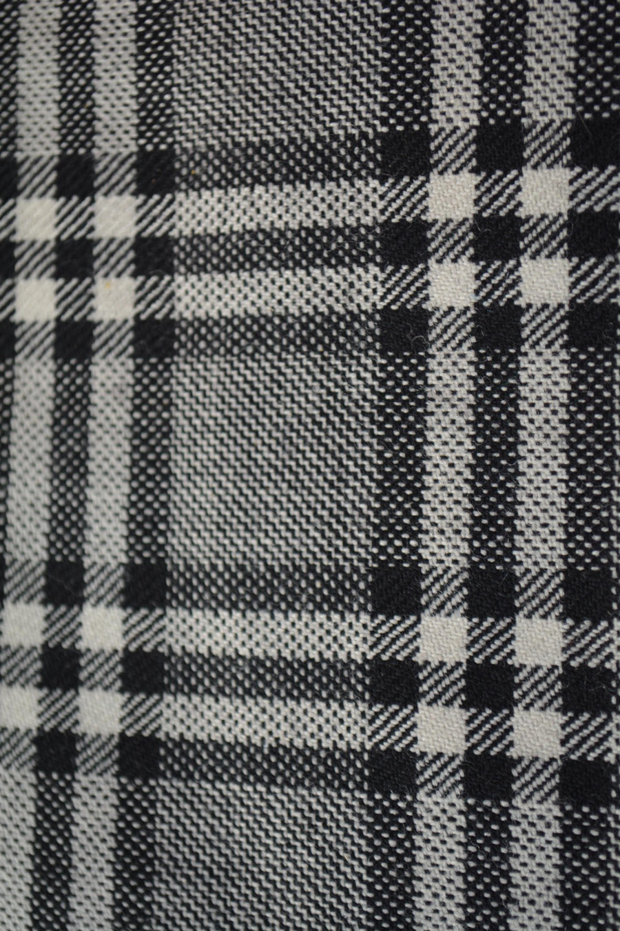 European Pure Wool | Lightweight Check Wool Suiting | Black and white | Designer Fabric Yardage |By the Yard