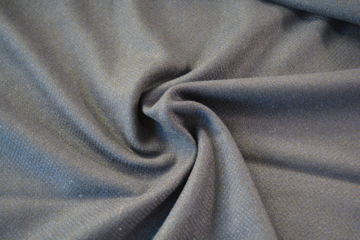 Cashmere Wool Fabric | Navy | Designer Fabric Yardage | By the 1/2 Yard
