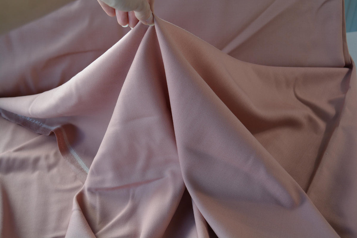 Designer Miss V Salmon Wool Fabric Designer Dress and Suiting Textile 59 Inch Wide | By the Yard