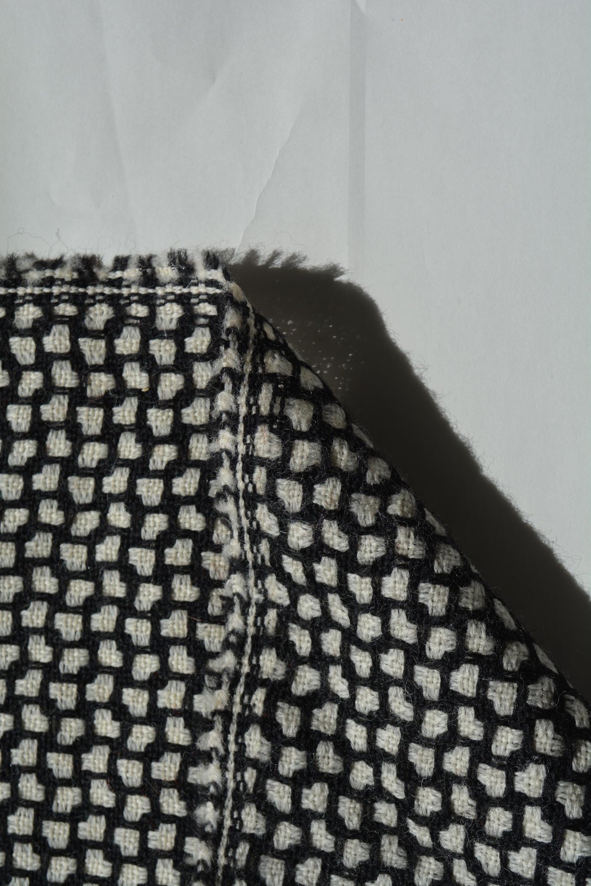 Designer Black White checkered | 100% wool | Wool Suiting | Designer Deadstock |By the Yard