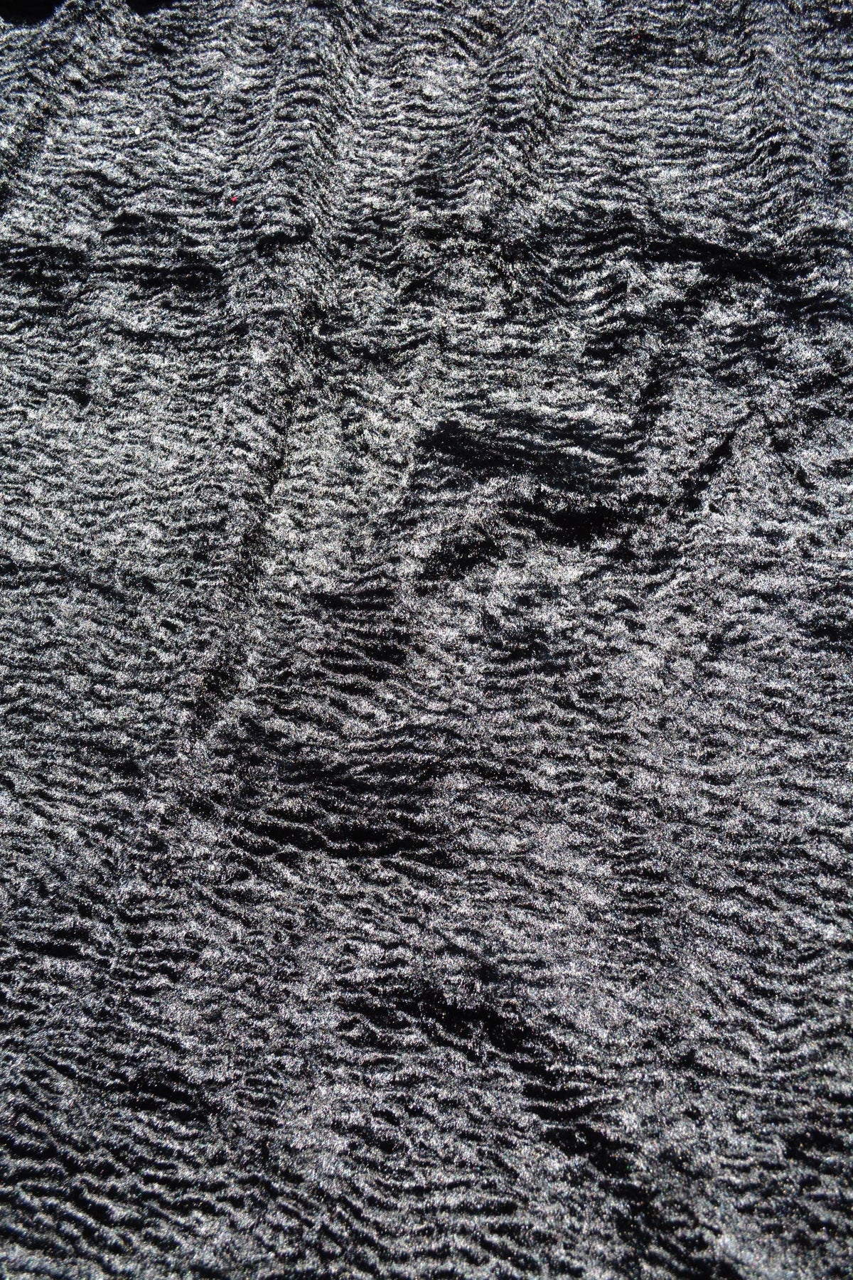 Black wavy Heavyweight Textured Fabric | Designer Deadstock Yardage |By the Yard