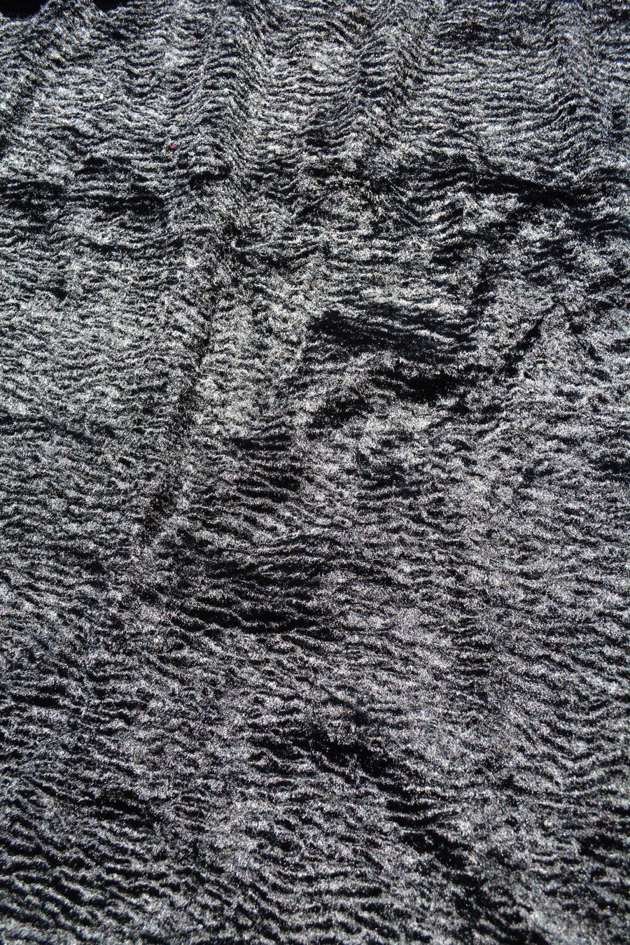 Black wavy Heavyweight Textured Fabric | Designer Deadstock Yardage |By the Yard