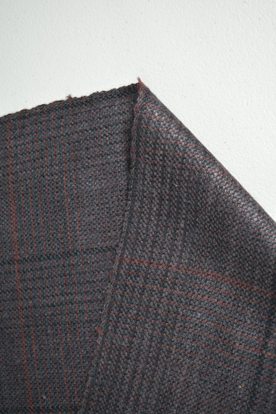 Pure Wool Purple Black Striped Silk Wool Tweed Midweight Fabric 59.5 Inch Wide | By the Yard
