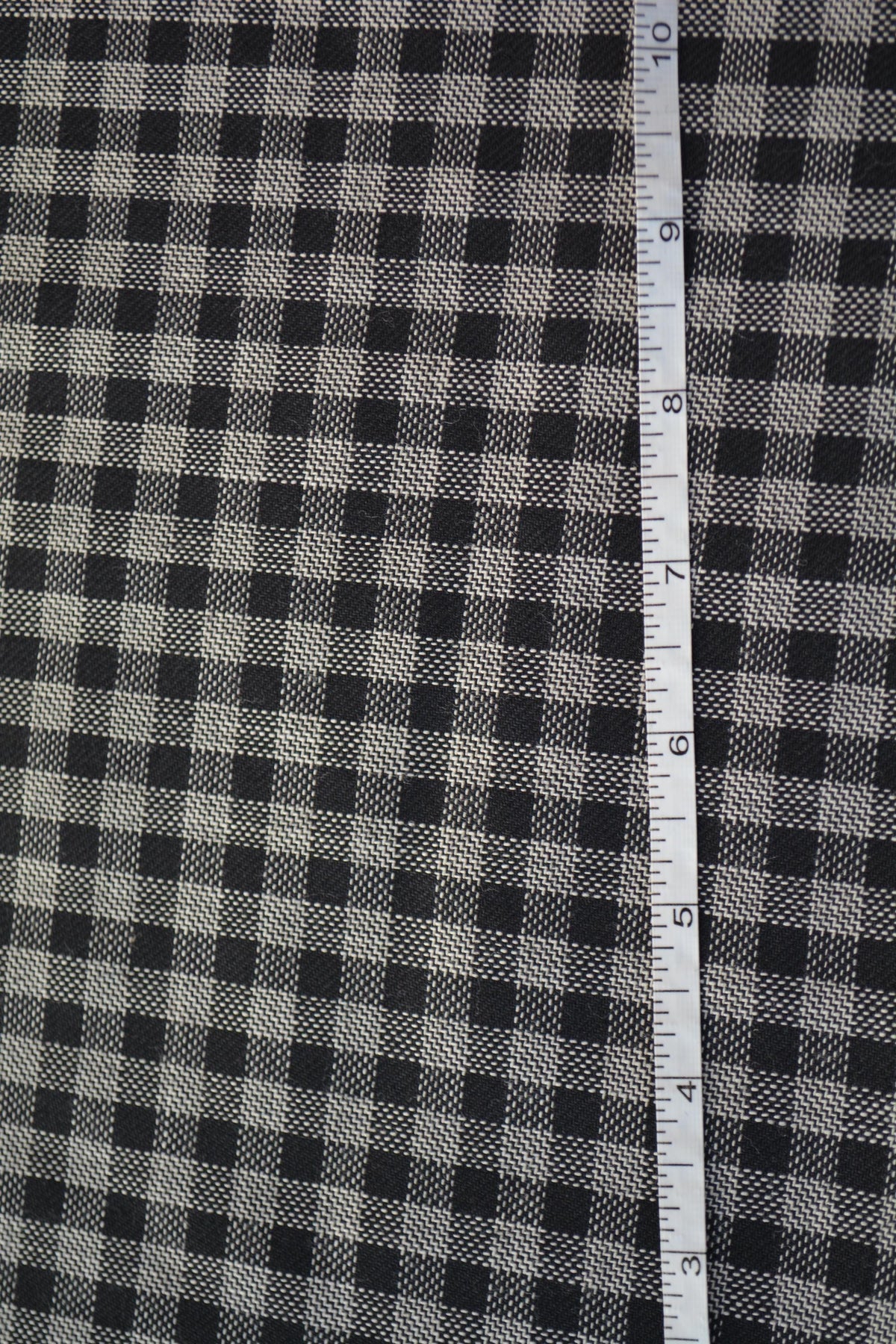 European Pure Wool | Lightweight Check Wool Suiting | Black and white striped | Designer Fabric Yardage |By the Yard