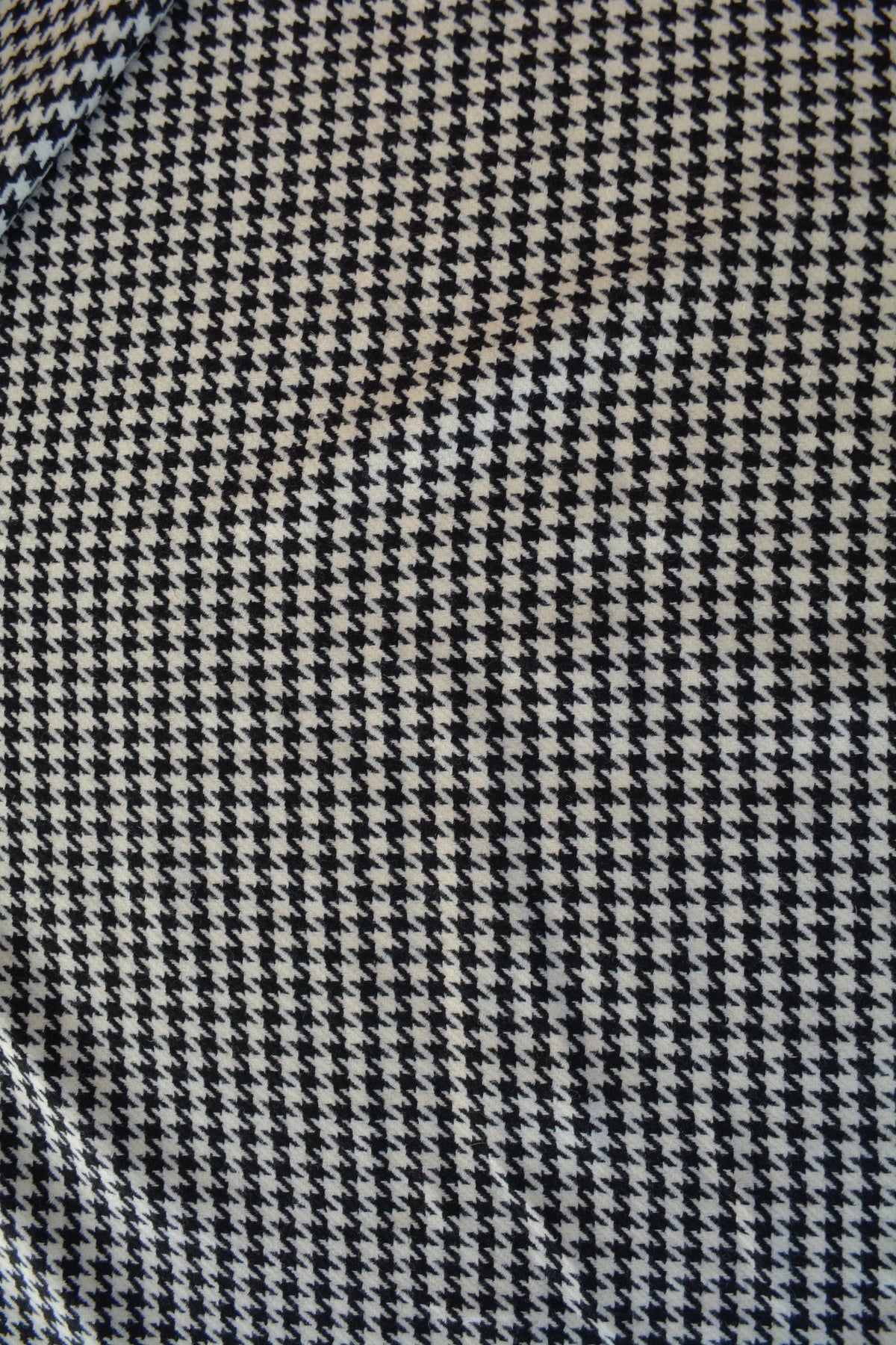 Designer Black and White Houndstooth Wool Fabric Designer Suiting and Jacket Material 61 Inch Wide | By the Yard