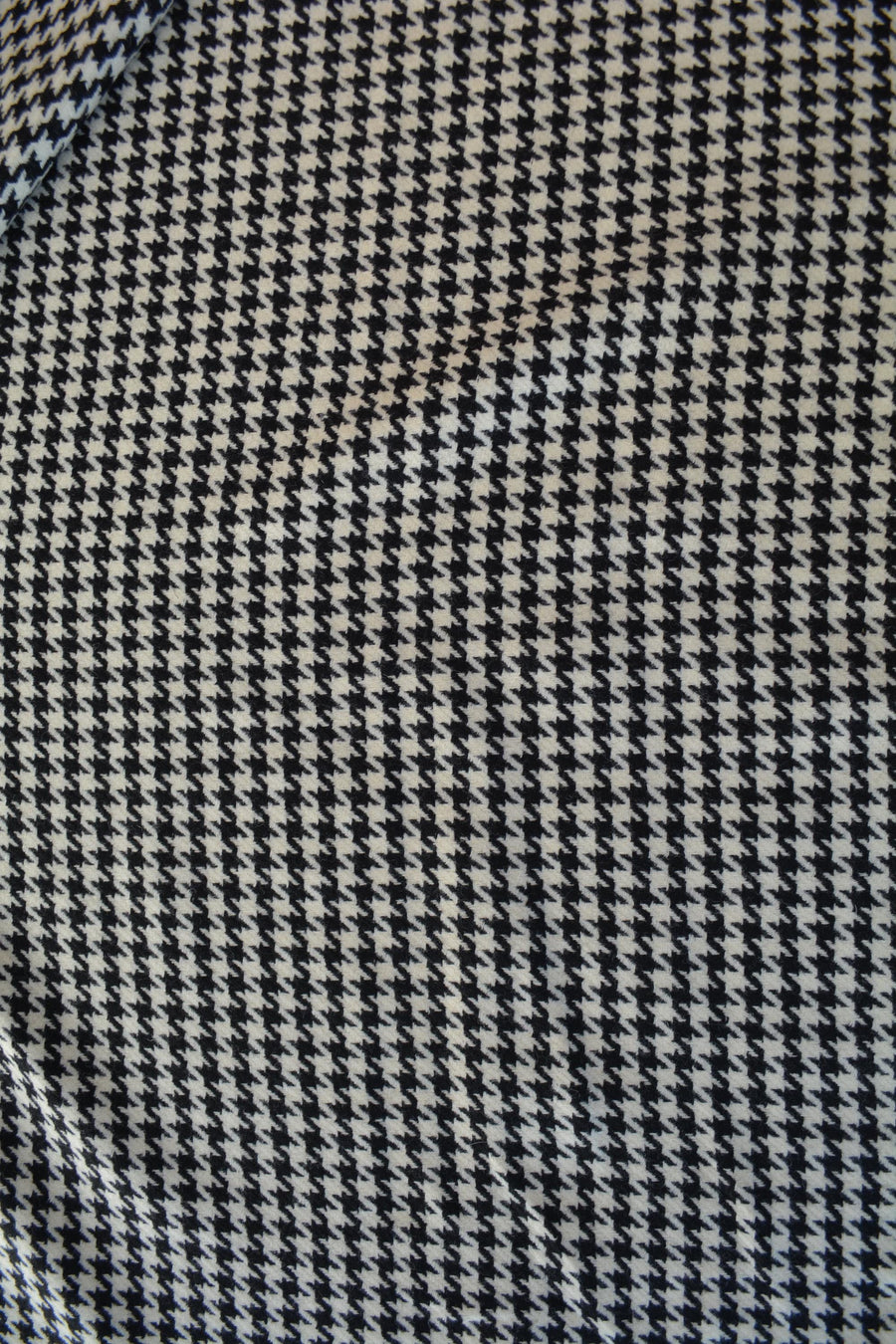 Designer Black and White Houndstooth Wool Fabric Designer Suiting and Jacket Material 61 Inch Wide | By the Yard