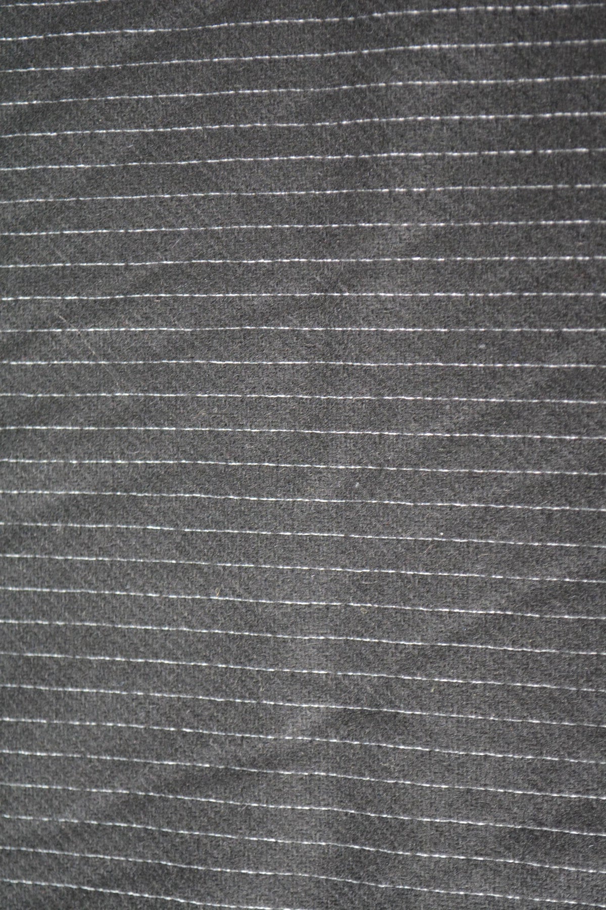 European Pure Wool | Black Striped Wool Midweight Suiting Fabric 60 Inch Usable | By the Yard