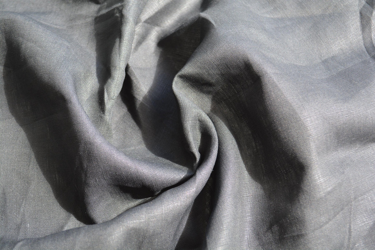 Black | 100% linen | Linen | Designer Deadstock | *By the 1/2 Yard*