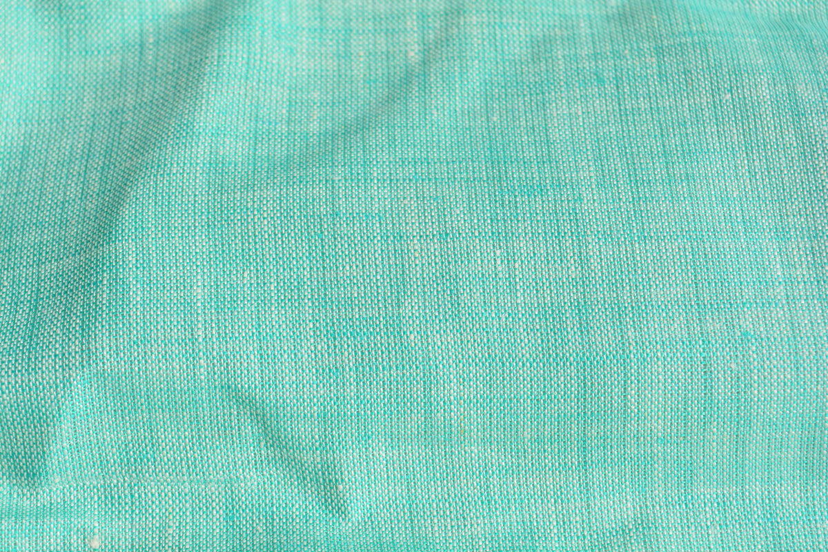 Green and white | 100% linen | Linen | Designer Deadstock | By the Yard