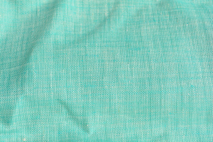 Green and white | 100% linen | Linen | Designer Deadstock | By the Yard