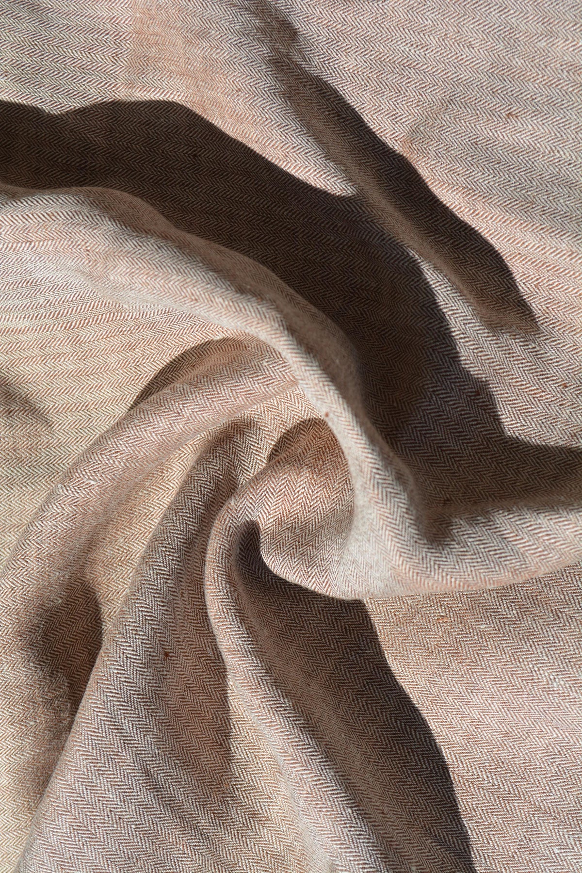 Herringbone 100% linen | Designer Deadstock | By the Yard