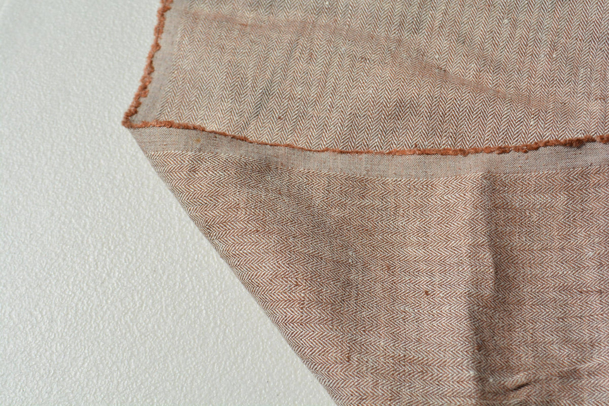 Herringbone 100% linen | Designer Deadstock | By the Yard