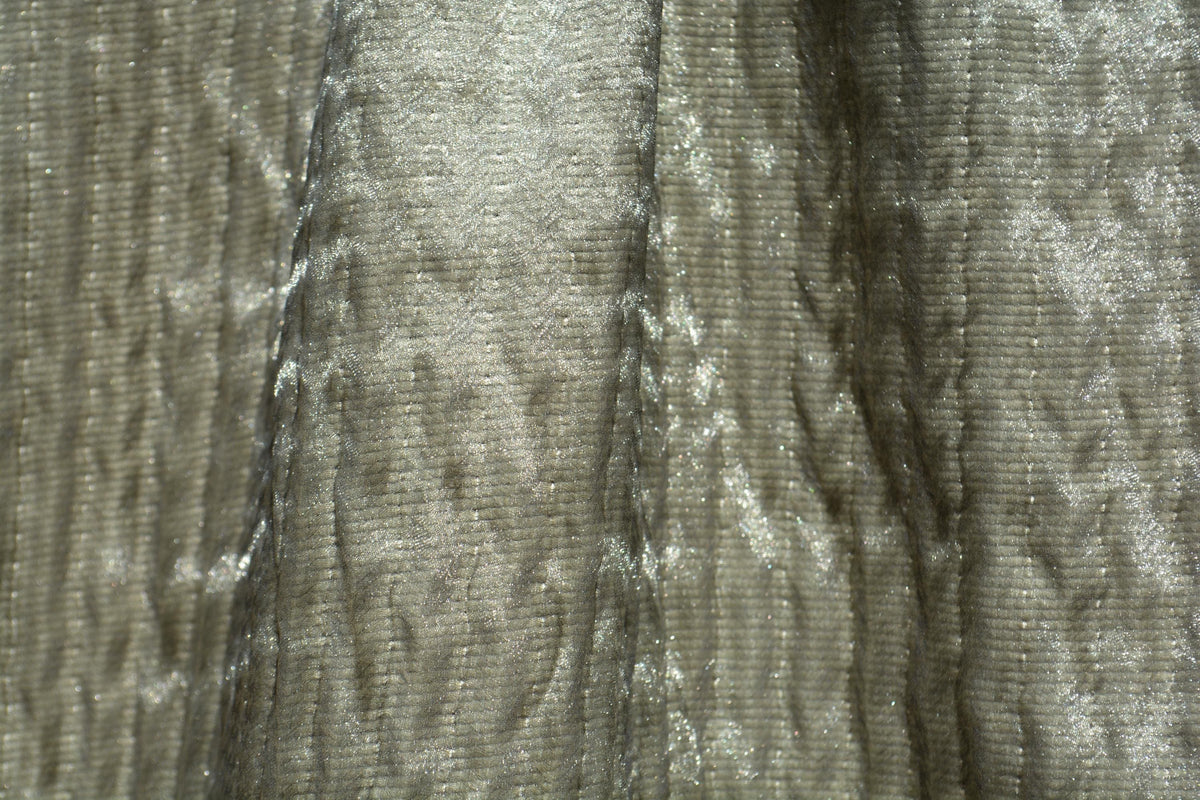 Designer Metallic Silver Fabric | Midweight Designer Polyester Material | Couture Sewing, Eveningwear & Costume Fabric |