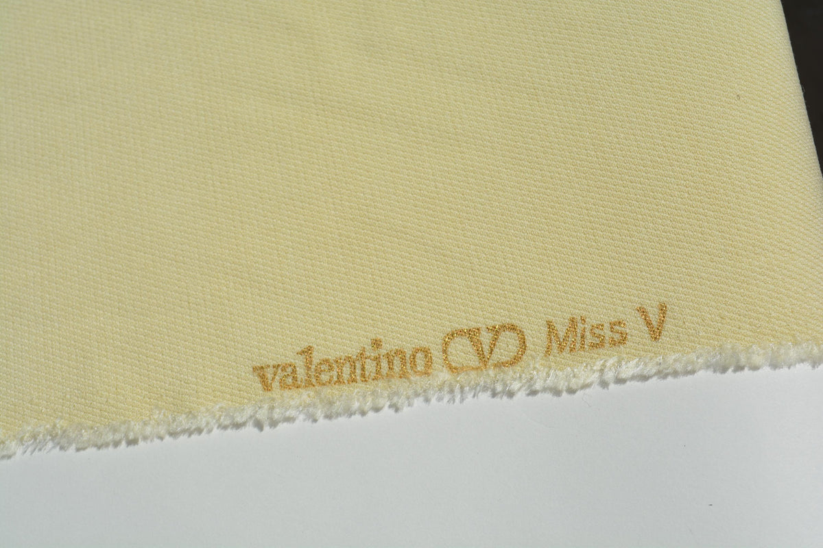 Designer Silk Viscose Faille Crepe Twill Fabric | Butter Yellow | Luxury Dressmaking & Couture Sewing | By the Yard