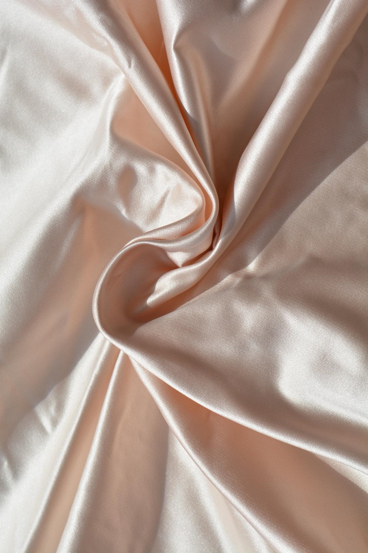 Very light peach | 100% silk | Duchess Satin | Designer Deadstock | By the Yard