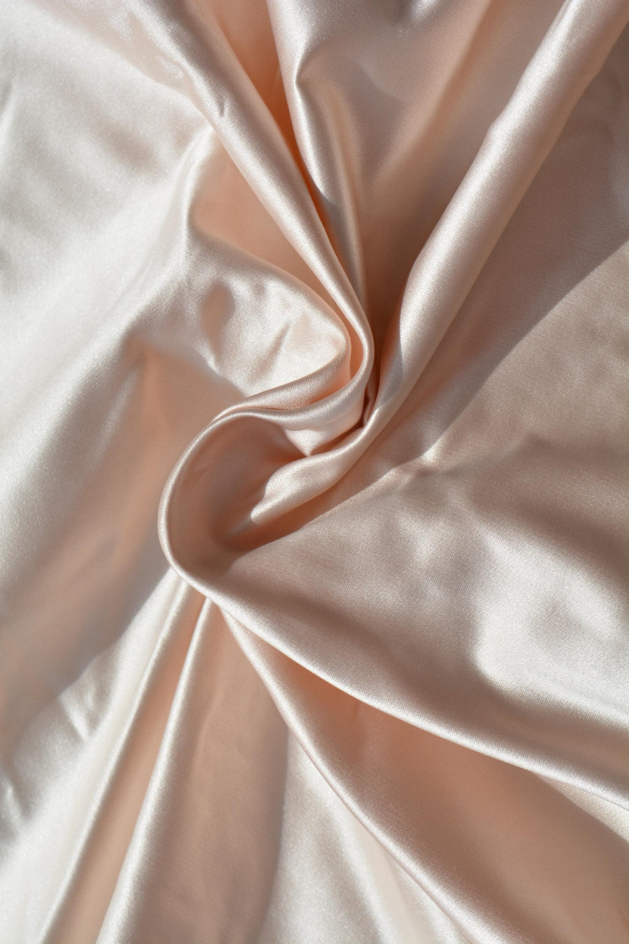 Very light peach | 100% silk | Duchess Satin | Designer Deadstock | By the Yard