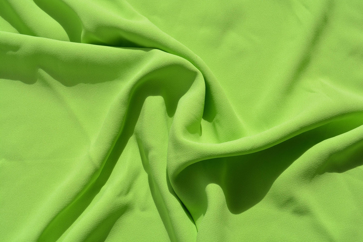 Green | 100% wool | Wool Crepe | Designer Deadstock | By the Yard