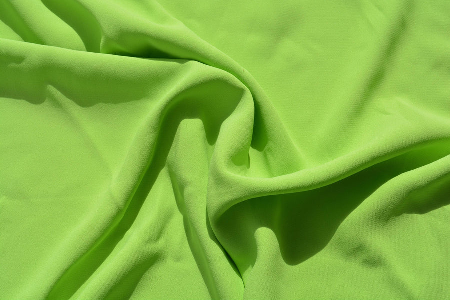 Green | 100% wool | Wool Crepe | Designer Deadstock | By the Yard