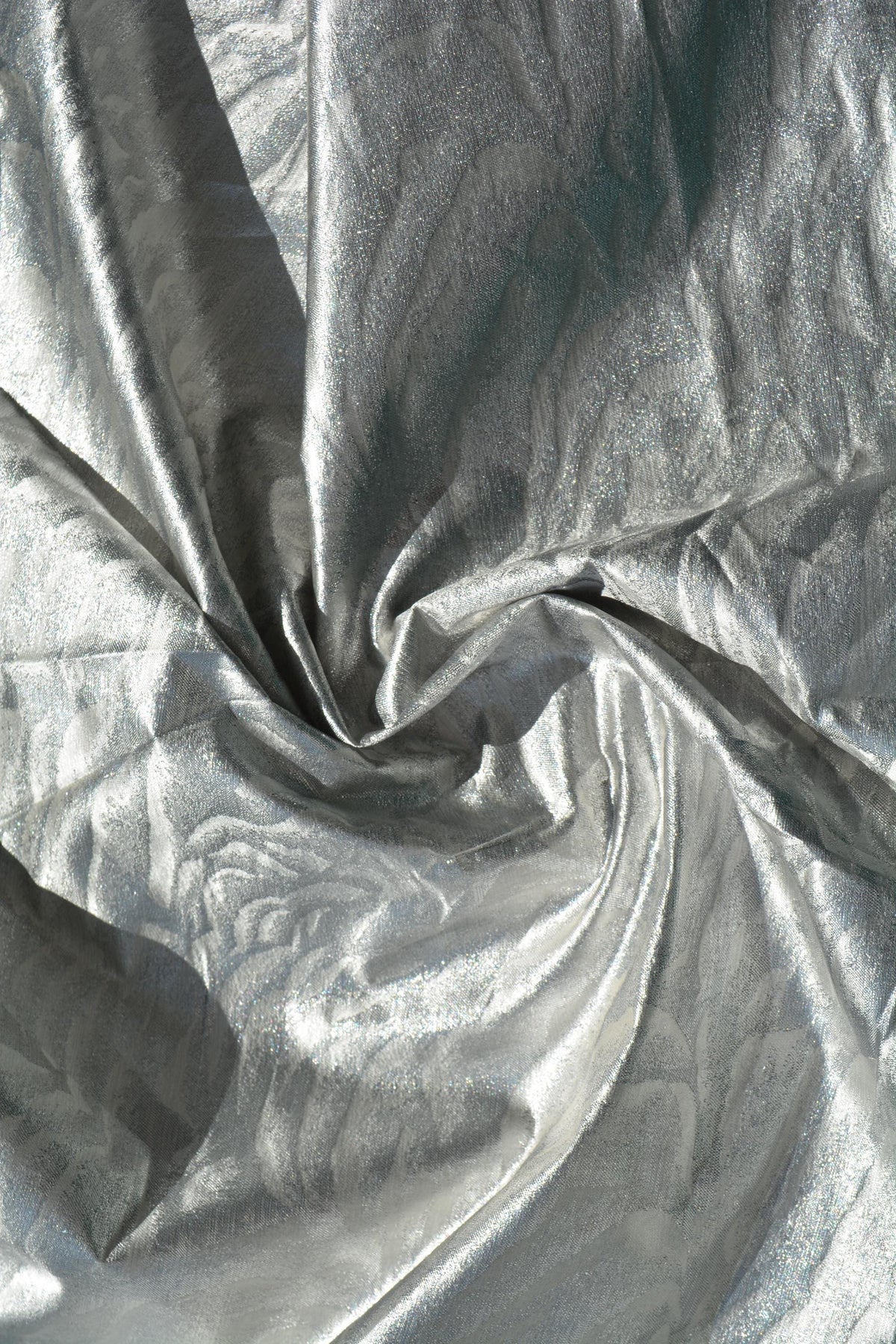 Silver Brocade | Upholstery Fabric & Home Decor Textile | Curtain, Drapery, Pillow | By the Yard