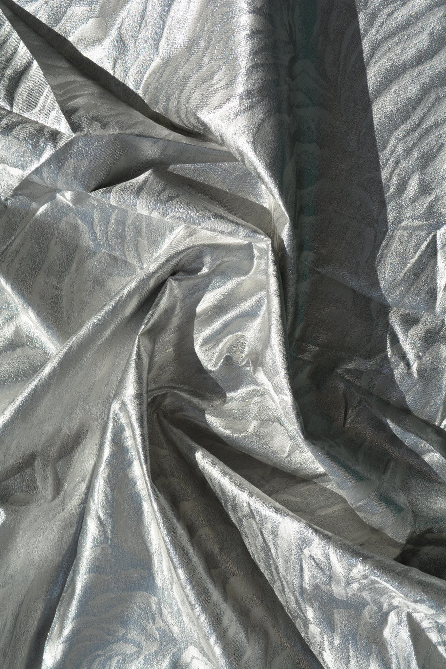 Silver Brocade | Upholstery Fabric & Home Decor Textile | Curtain, Drapery, Pillow | By the Yard