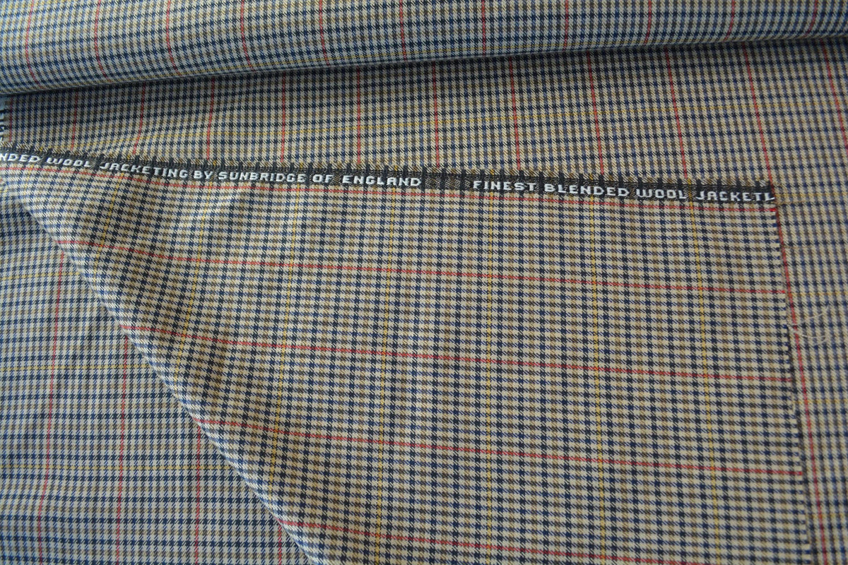 British Wool Jacketing Fabric | Plaid Made in England | *By the 1/2 Yard*